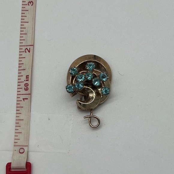 Vintage Silver and Rhinestone Brooch - Picture 3 of 6